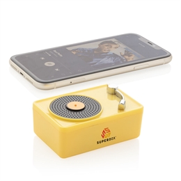 Mini vintage 3W trådløs højtaler, gul/sort
